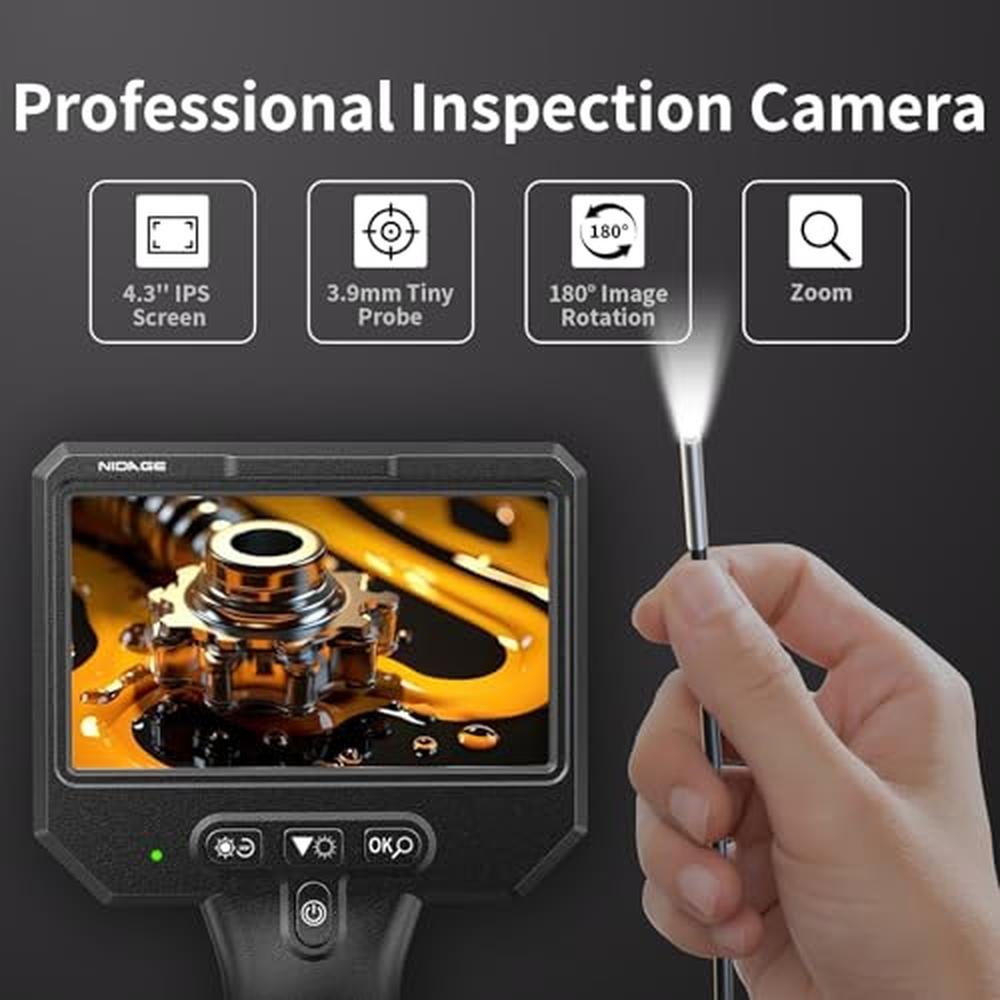 3.9mm Endoscope Camera with Light NIDAGE 1920P HD – Packaging
