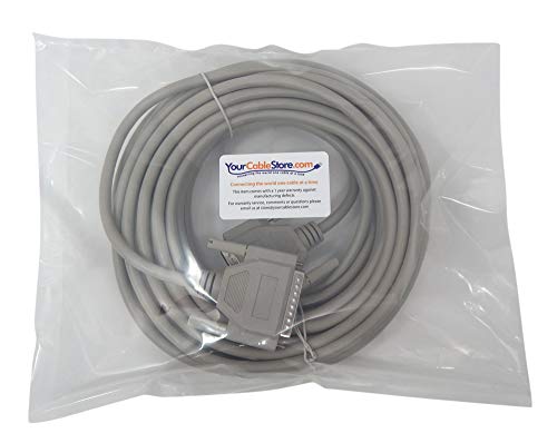 Cable Male: Your Cable Store 50 Foot DB25 25 Pin Serial – Side View