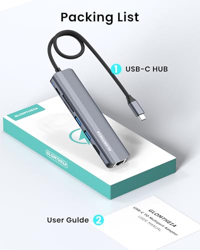 Ethernet Glomtheia: Glomtheia USB C Hub Ethernet HDMI – Size Reference