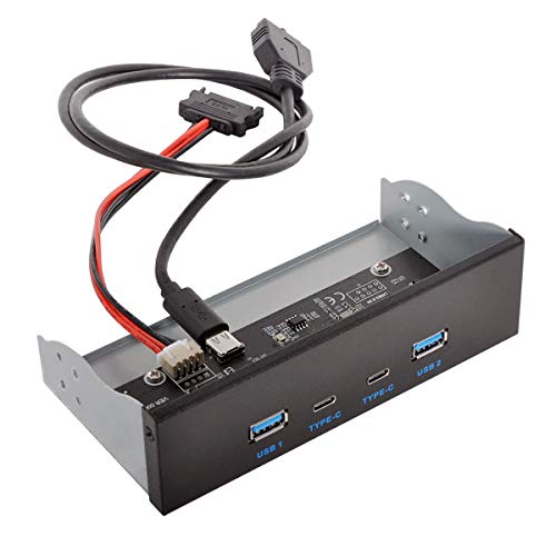 Cablecc Hub: Cablecc USB-C & USB 3.0 4-Port Front Panel Hub – Front View