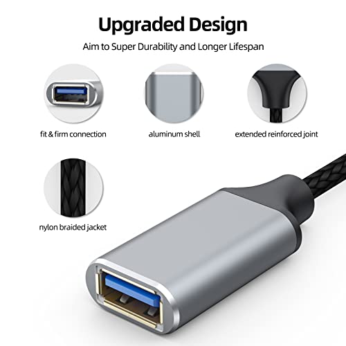Cable Clavoop: CLAVOOP Short USB Extension Cable 6 Inch 10 – Packaging
