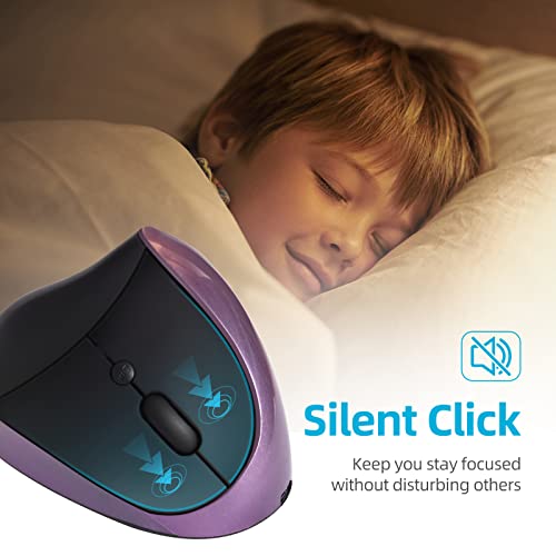 Mouse Woddlffy: Woddlffy Ergonomic Mouse Wireless Vertical – Back View