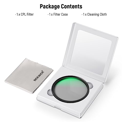 NEEWER 82mm Polarizer Filter: 24 Layer Multi Resistant Nano – Size Reference