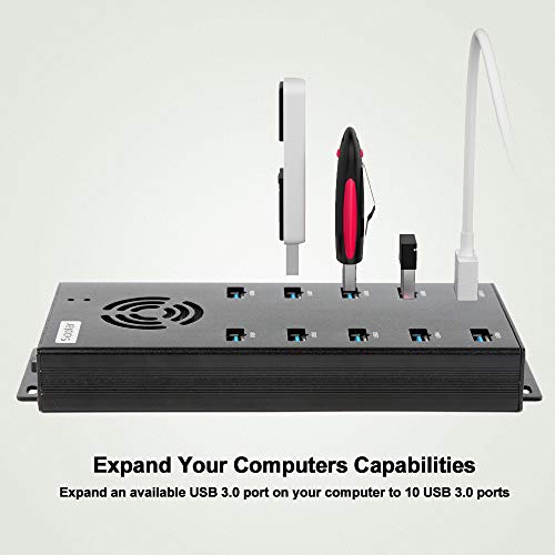 Hub Port: Sipolar 10-Port USB Hub 3.0 – Additional Angle