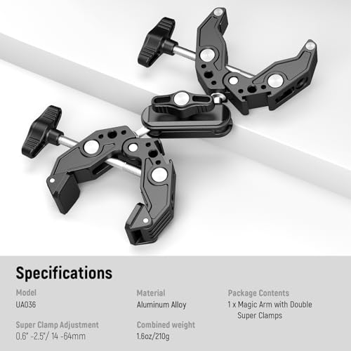NEEWER Double Super Clamp Camera Mount with Magic Arm – Feature Highlight