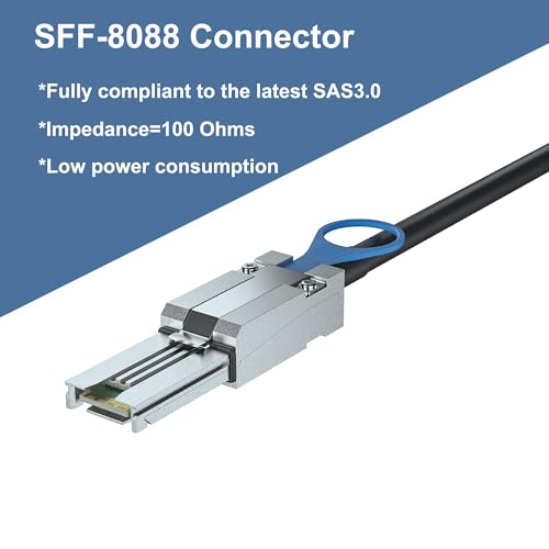 SFF 8088: H!Fiber.com QSFP to SFF-8088 MiniSAS Cable – Packaging
