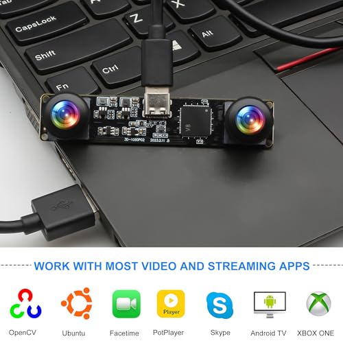 IFWATER 3D Stereo USB Camera: 1080p 60fps High-Speed Webcam – Packaging