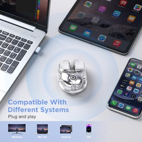 Wireless Mouse: MIKIBY Q9 Dual Mode 2.4G BT – Size Reference