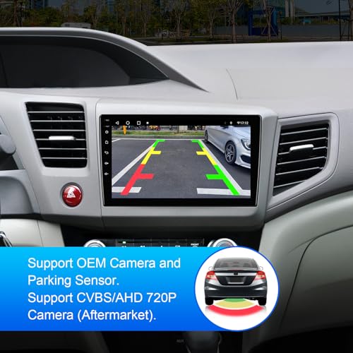 2+32G 9-inch Android 12 Car Stereo for Honda Civic – Back View