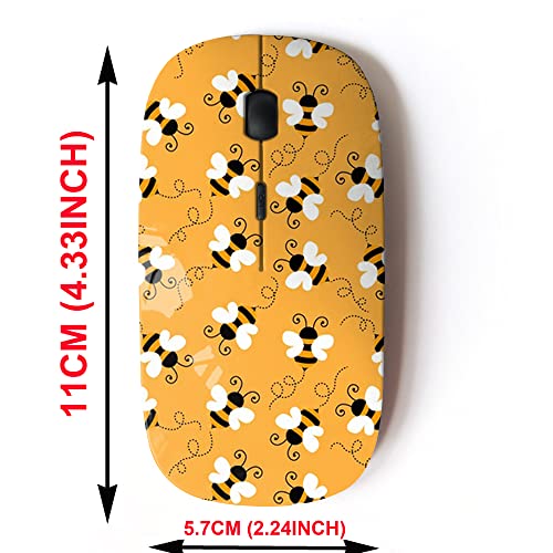 Wireless Mouse: 2.4G Cute Pattern Design – Side View