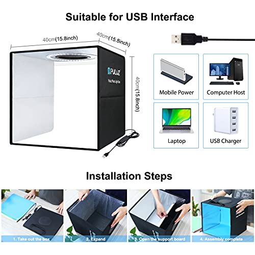 Photo Box 16" x 16" Quick Install Foldable Portable Studio – Feature Highlight