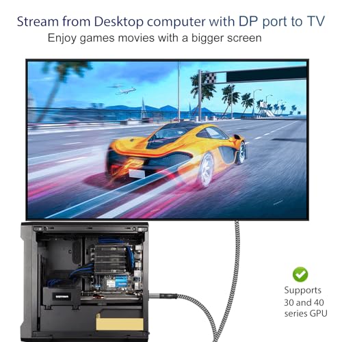 8K DisplayPort to HDMI Cable: Uni-Directional 4K 120Hz 8K – Packaging