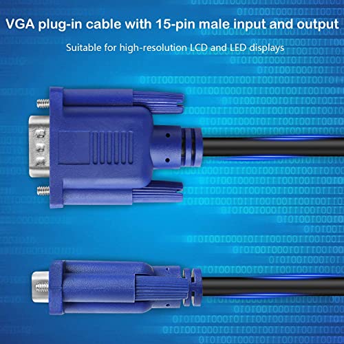 VGA Male: PASOW HD15 Male to Male Cable – Packaging
