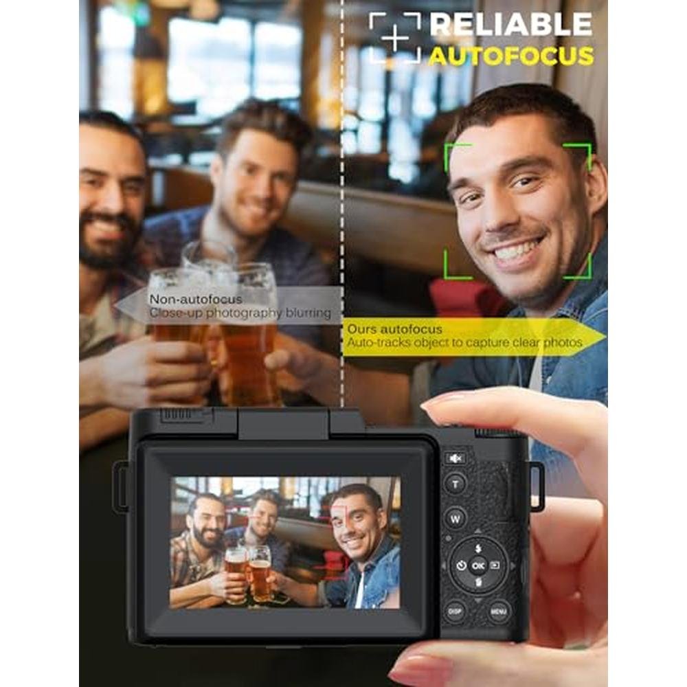 Camera Digital: 5K WiFi 64MP Autofocus Full HD Vlogging – Packaging