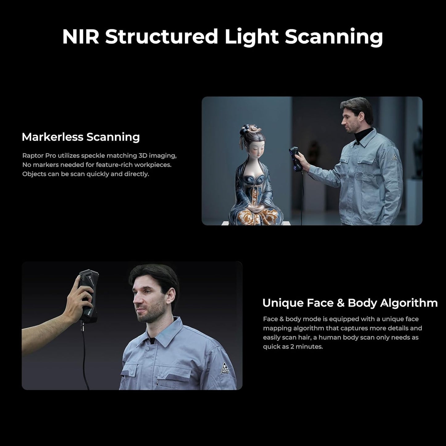 Creality CR-Scan Raptor Pro 3D Scanner – Back View