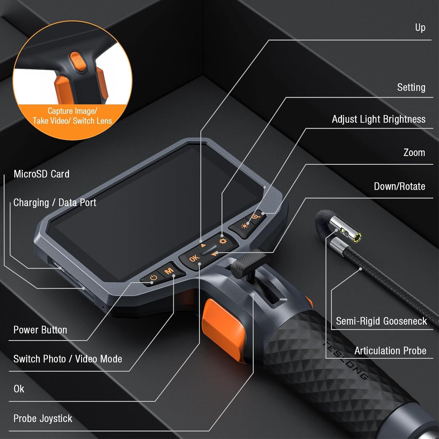 Articulating Borescope with Dual Lens Endoscope Camera – Feature Highlight
