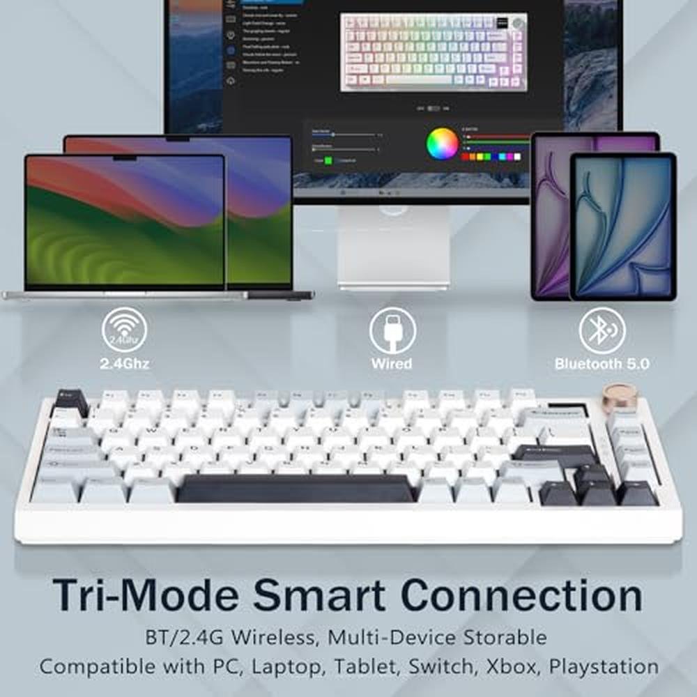 Keyboard Mechanical: 75% Wireless Mechanical Gaming – Packaging