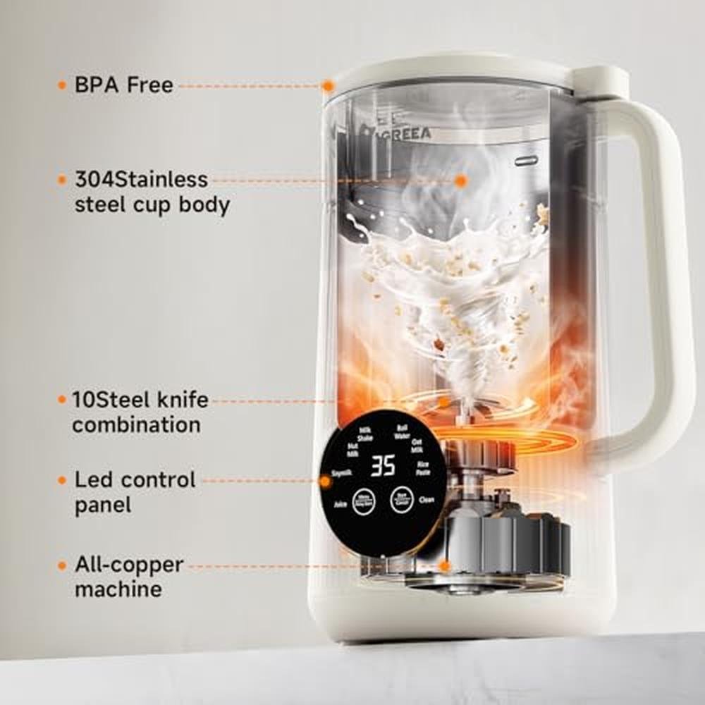 Milk Maker: IAGREEA 8-IN-1 Nut Milk Maker Machine 35 Oz – Packaging
