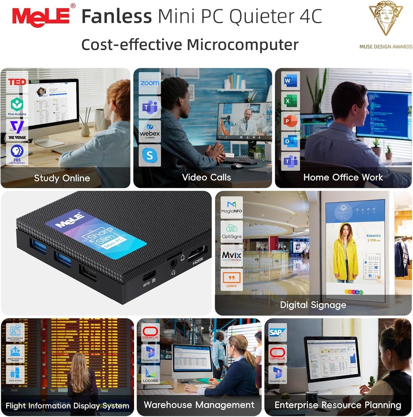 MeLE Fanless Mini PC Quieter 4C – Additional Angle