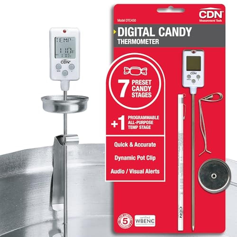 Candy Thermometer: CDN DTC450 Digital Long 8'' Stainless – Front View