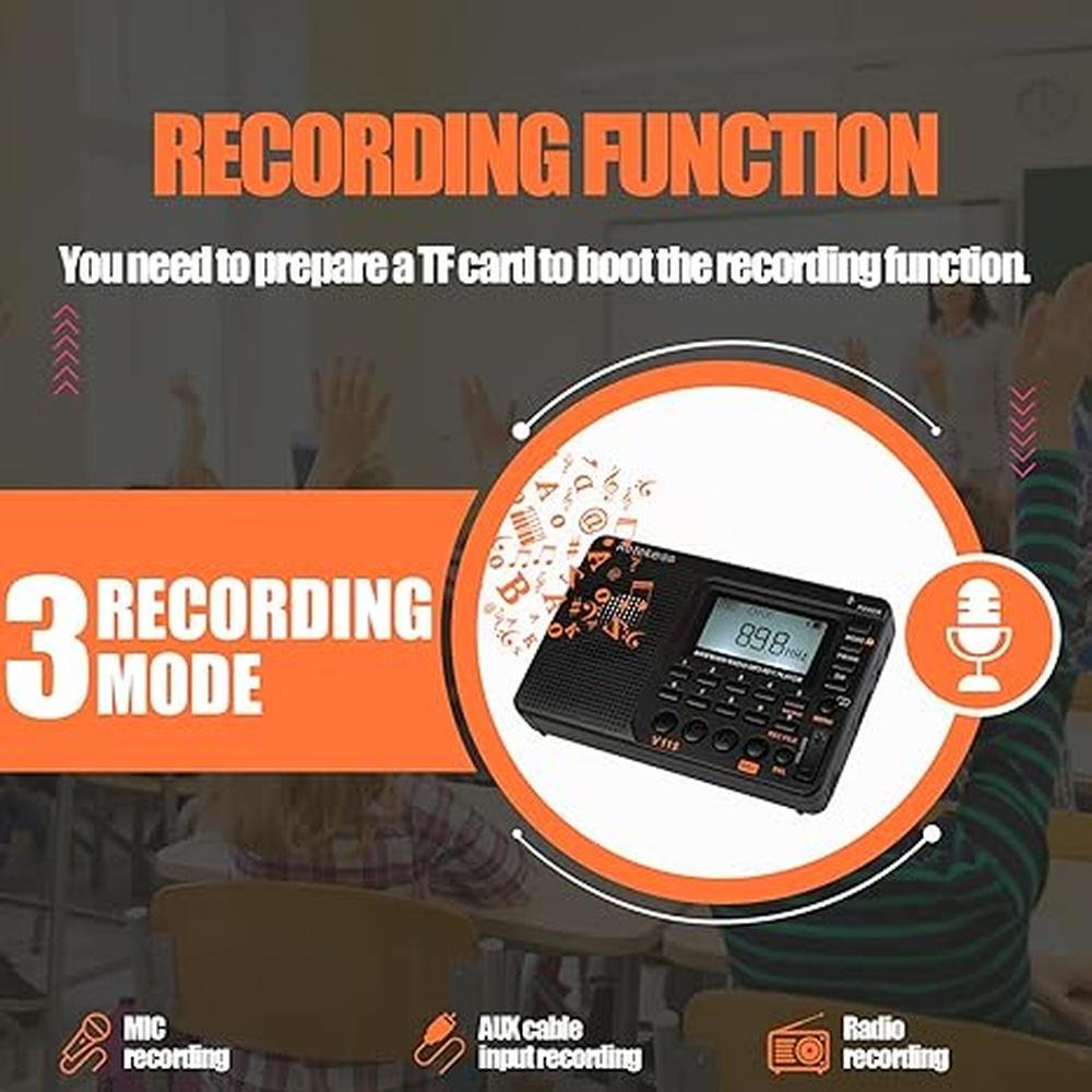 Shortwave Radio: Retekess V115 Digital Radio AM FM – Packaging