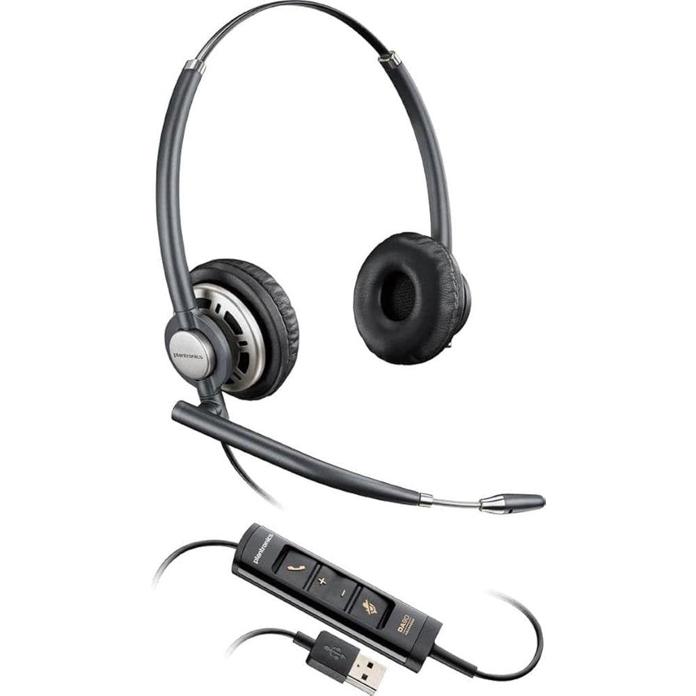 Plantronics HW725 EncorePro Wired Headset – Side View