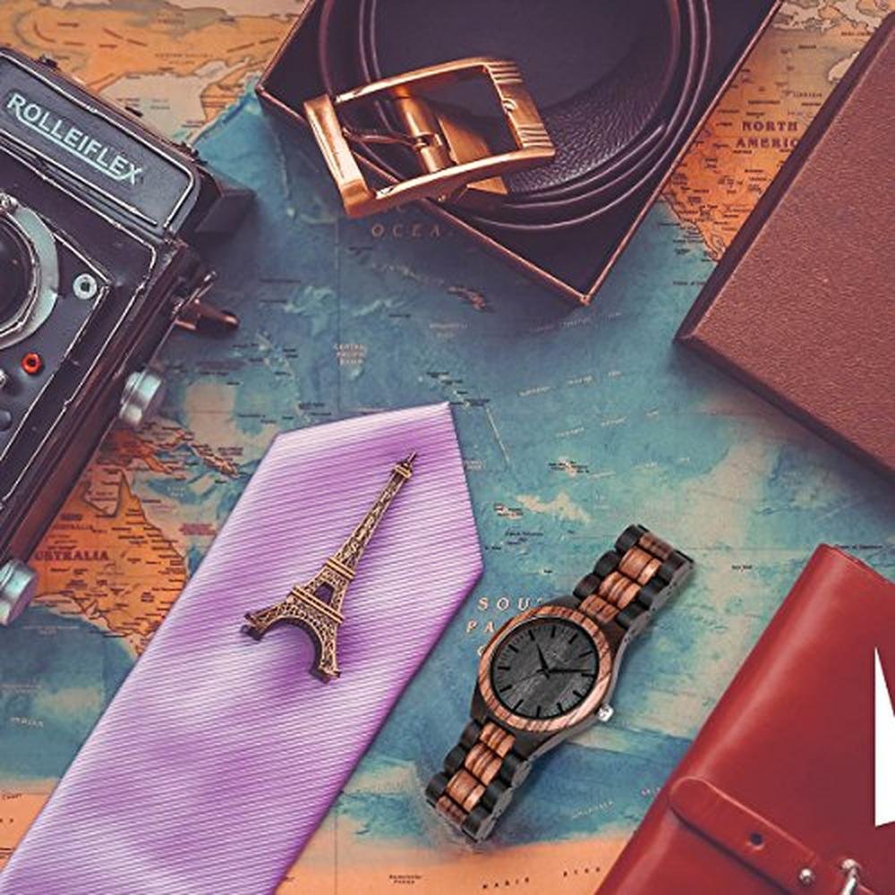 Bymax Men Wood Watch Quartz: Handmade Wooden Wrist Watch – Packaging