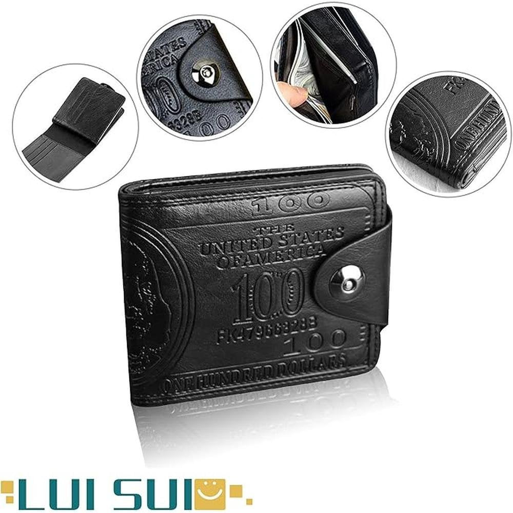 Men's US Dollar Bill Wallet: Premium Leather Credit Card – In Use