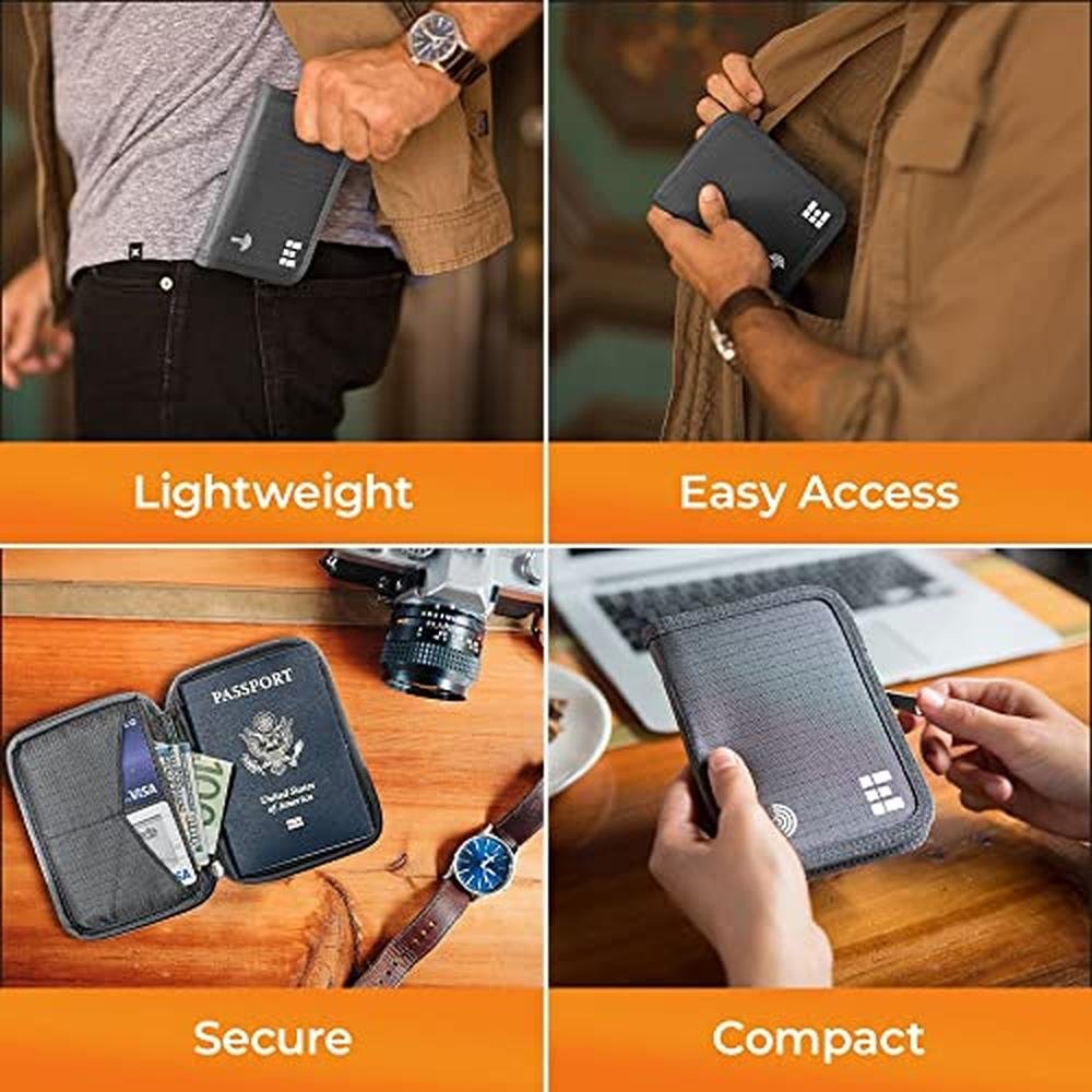 Passport Holder & Travel Wallet with RFID Blocking – Packaging