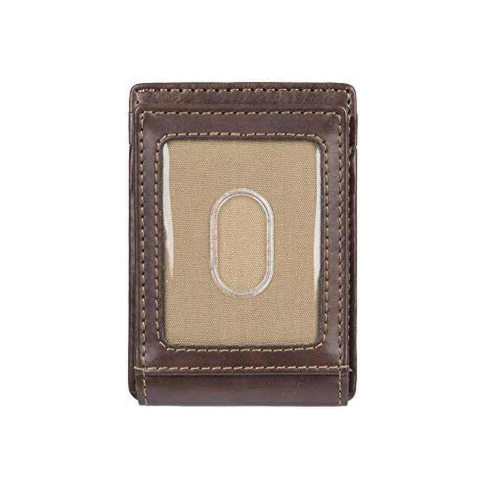 Dockers Men's Front Pocket Wallet Brown One Size – In Use