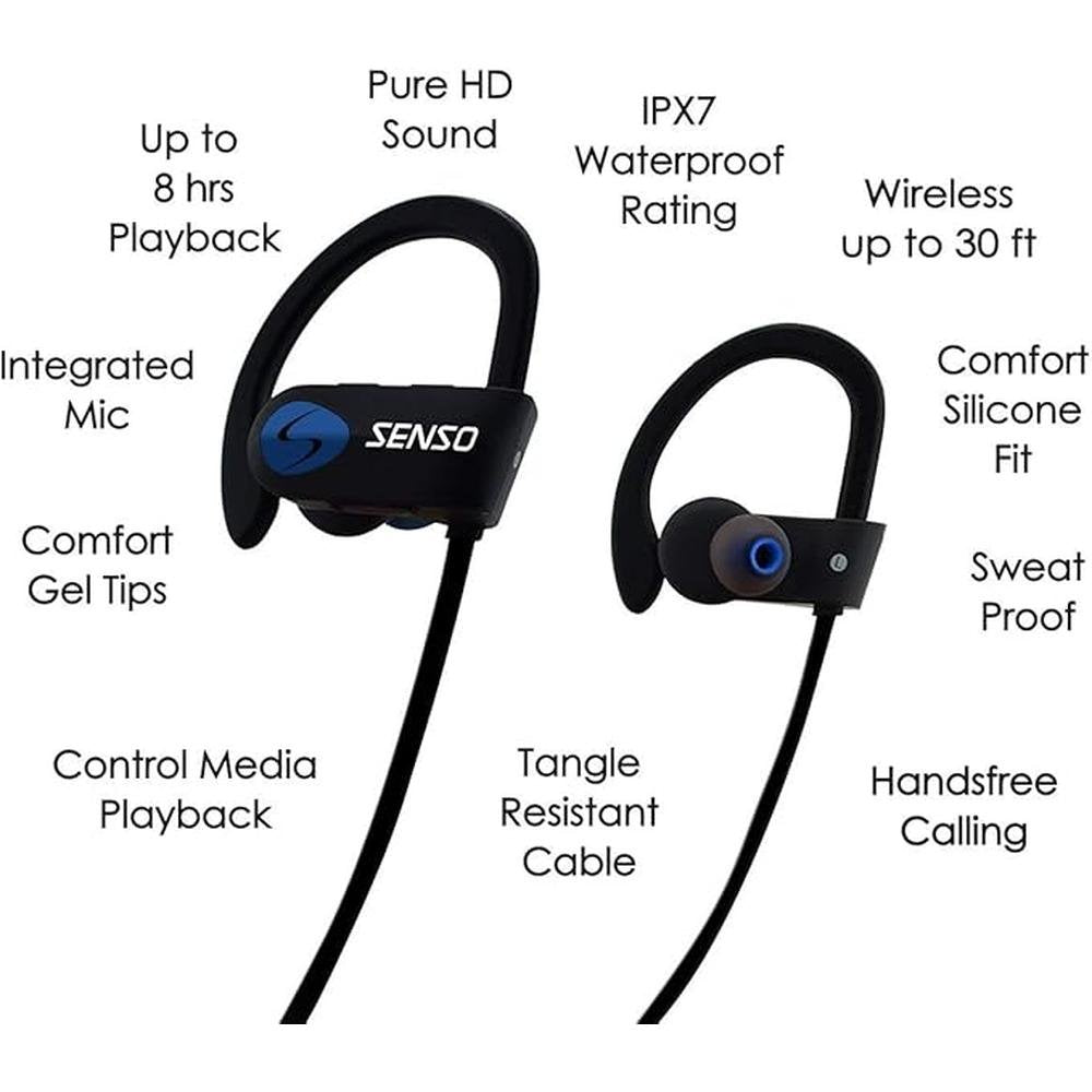 Bluetooth Headphones: Best Wireless Sports Earphones w/Mic – Packaging