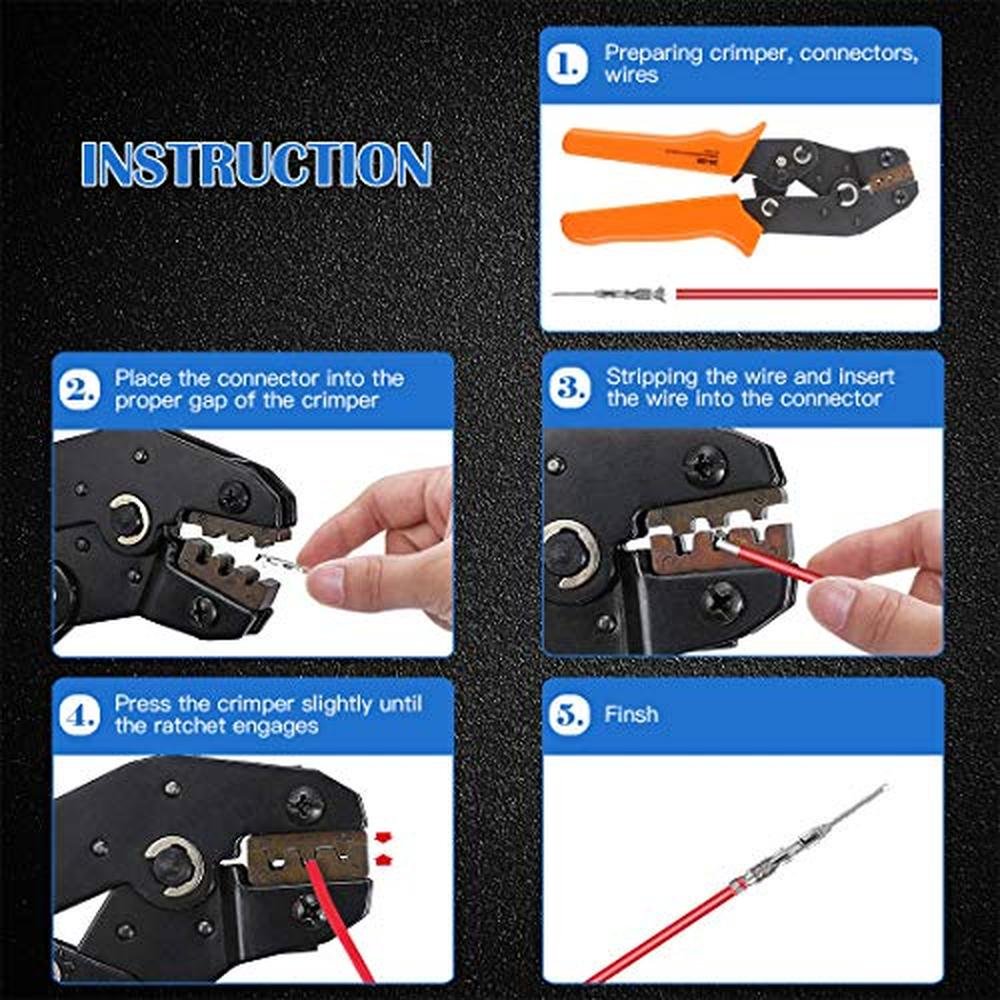 Connector Pin: Glarks 486Pcs Wire Crimper Plier with – Packaging