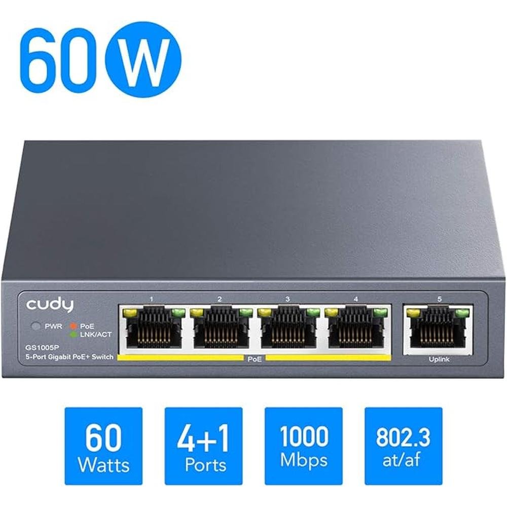 Cudy GS1005P 5 Port Gigabit PoE Switch – Packaging