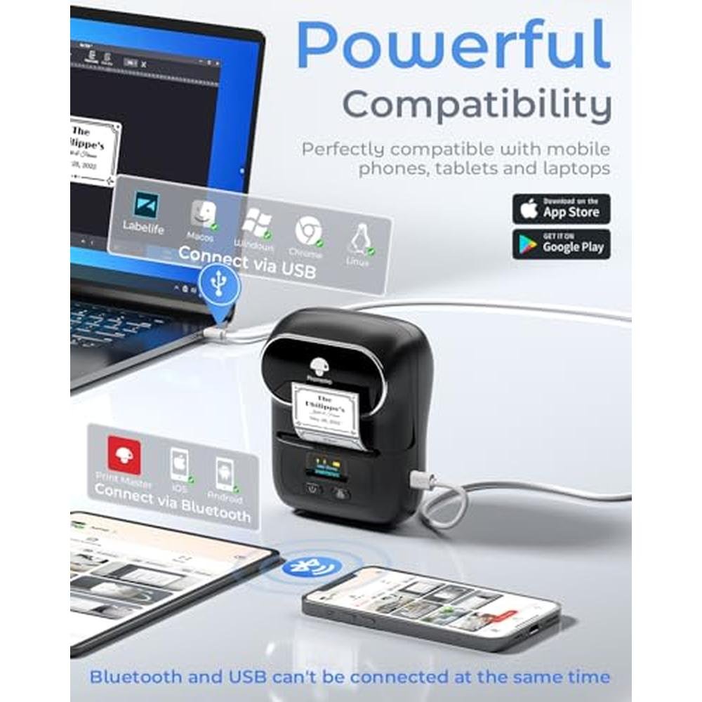 Label Barcode: Phomemo M110 Portable Thermal Printer – Packaging