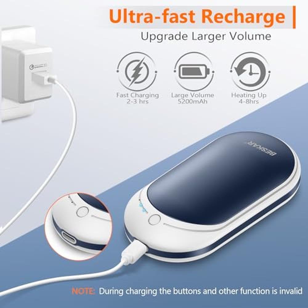Hand Warmer: BESKAR Rechargeable 5200mAh Electric Hand – Packaging