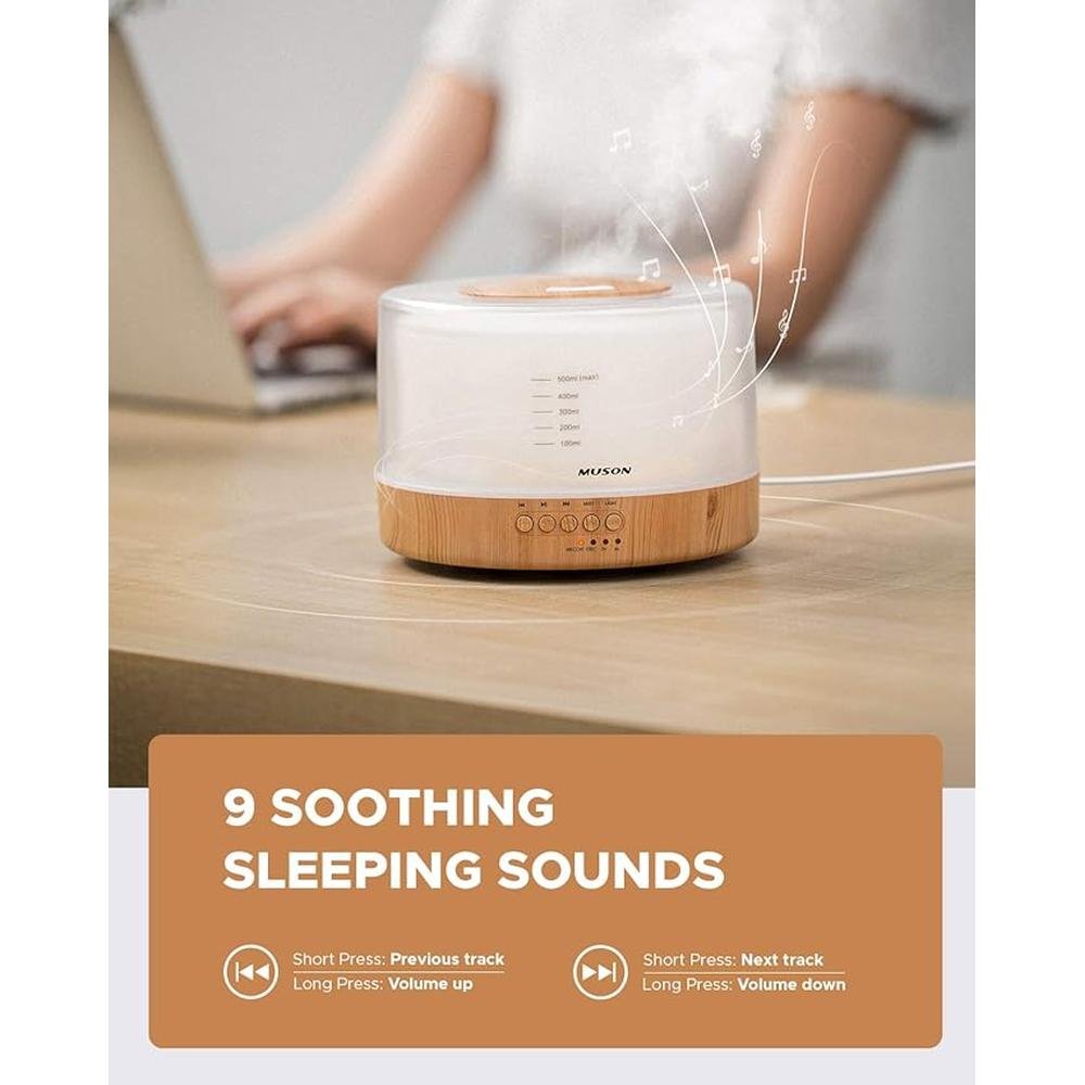 Oil Diffuser: Muson Essential Oil Diffuser Sound Machine – Packaging