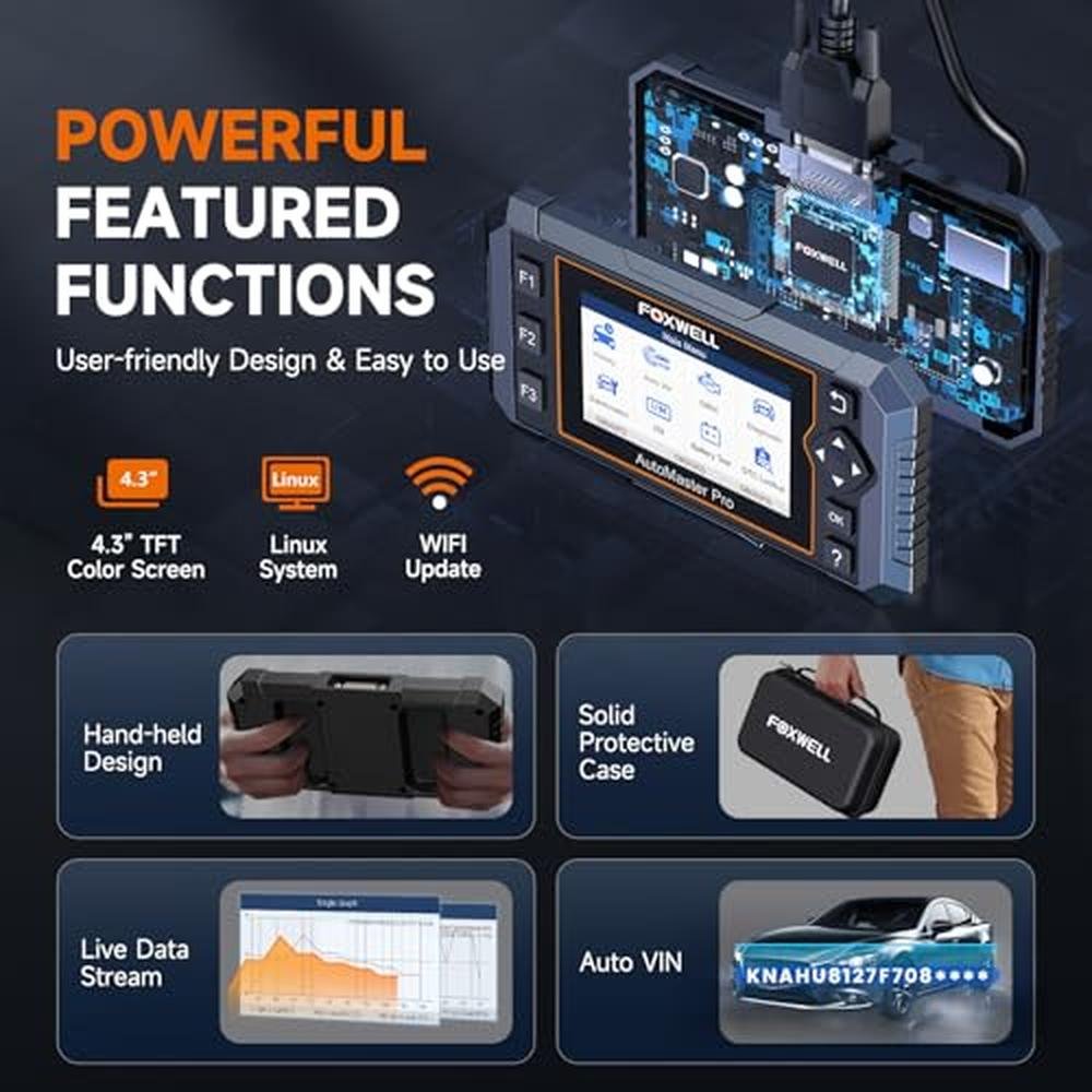 FOXWELL NT614 Elite OBD2 Scanner 4 System Code Reader Scan – Packaging