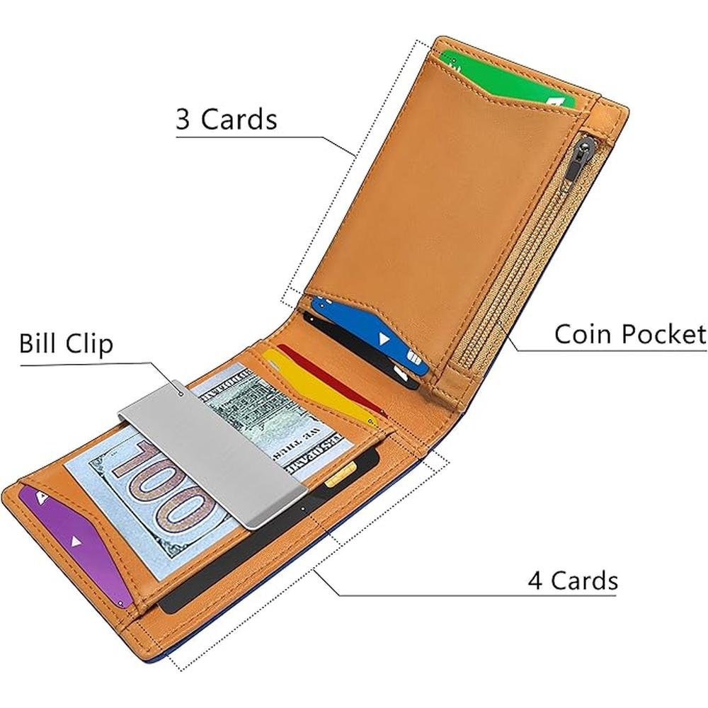 Wallet Men: Bulliant Slim Leather Wallet Front Pocket Card – Packaging