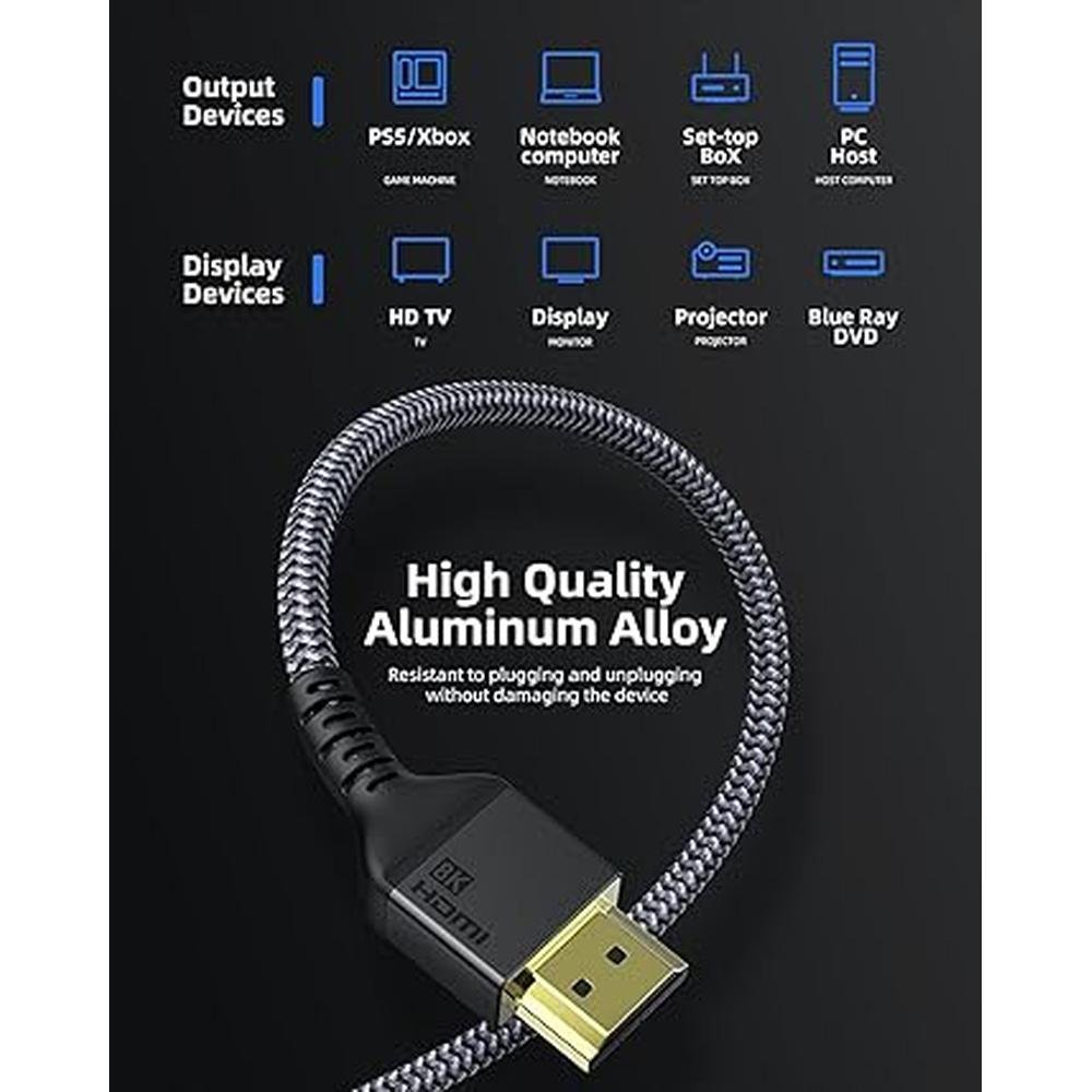 Maxonar 8K HDMI 2.1 Cable: Ultra-High-Speed 48Gbps – Packaging