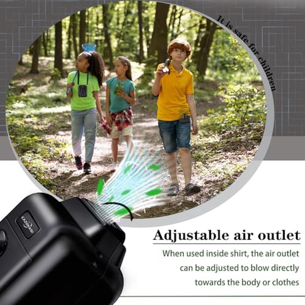 CAZOKASI 8000mAh Rechargeable Portable Waist Clip Fan – In Use