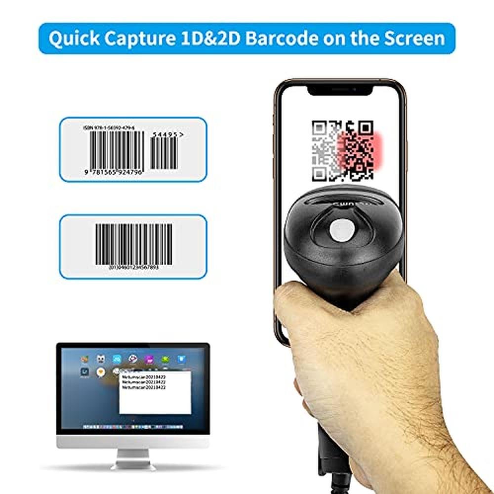 Wired Handheld: NetumScan USB QR Barcode Scanner 1D 2D – Packaging