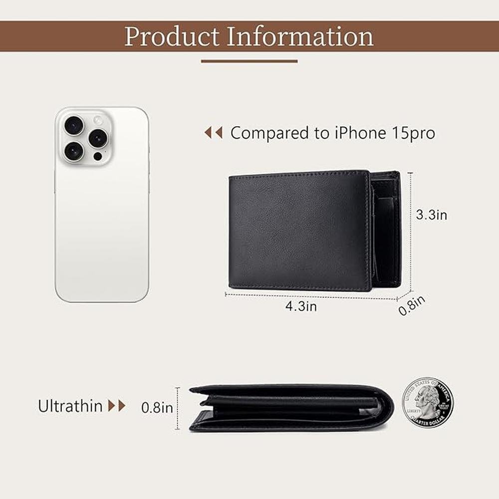 Wallet Pocket: Men's Leather Wallet with Coin Pocket – Packaging