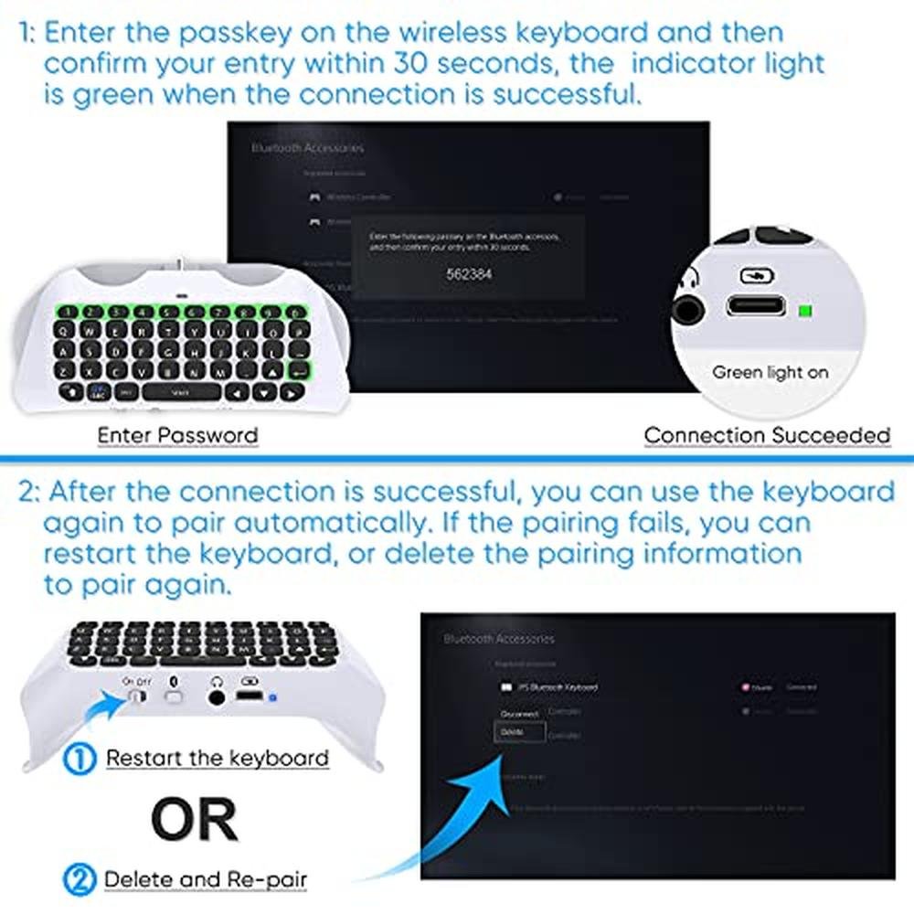 Wireless Keyboard for PS5: Premium Bluetooth 3.0 Mini – Packaging