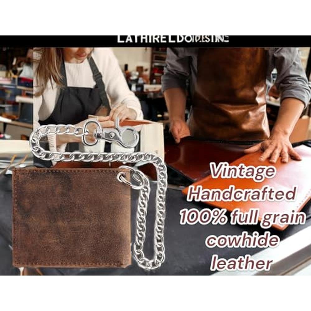 F&L CLASSIC RFID Blocking Mens bi-fold Style Cowhide – In Use