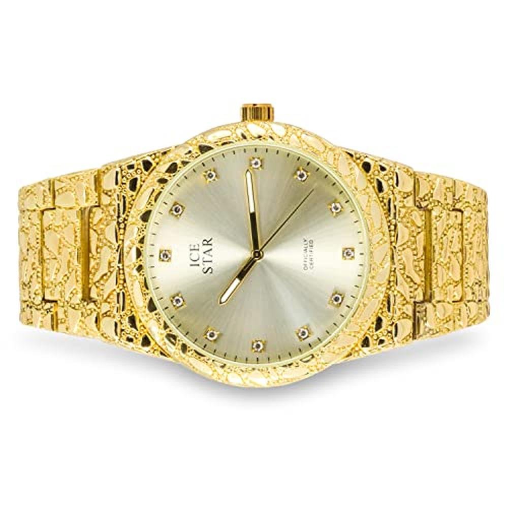 Techno Pave: Men's 45mm Nugget Design Watch & Bracelet Set – Packaging