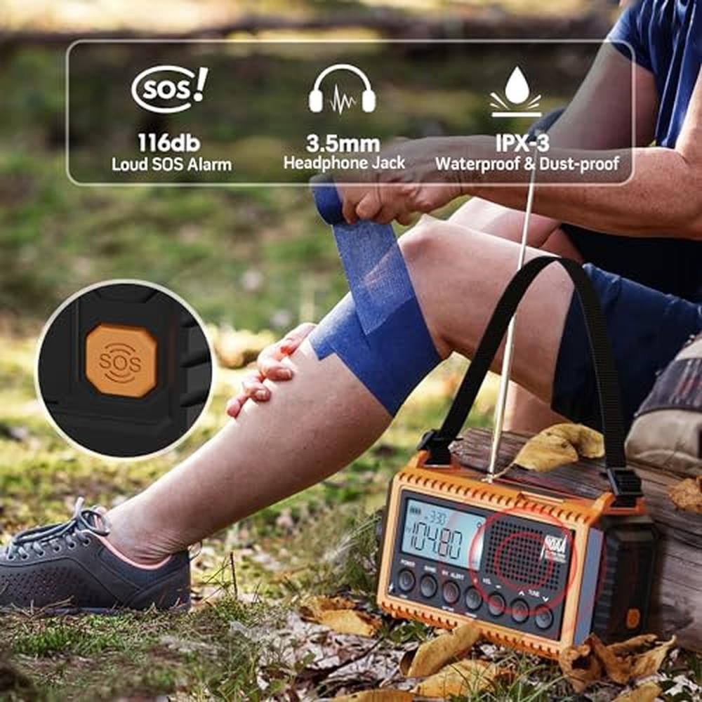 Radio 5000: Mesqool 5000 Emergency Weather Radio with AM FM – Packaging