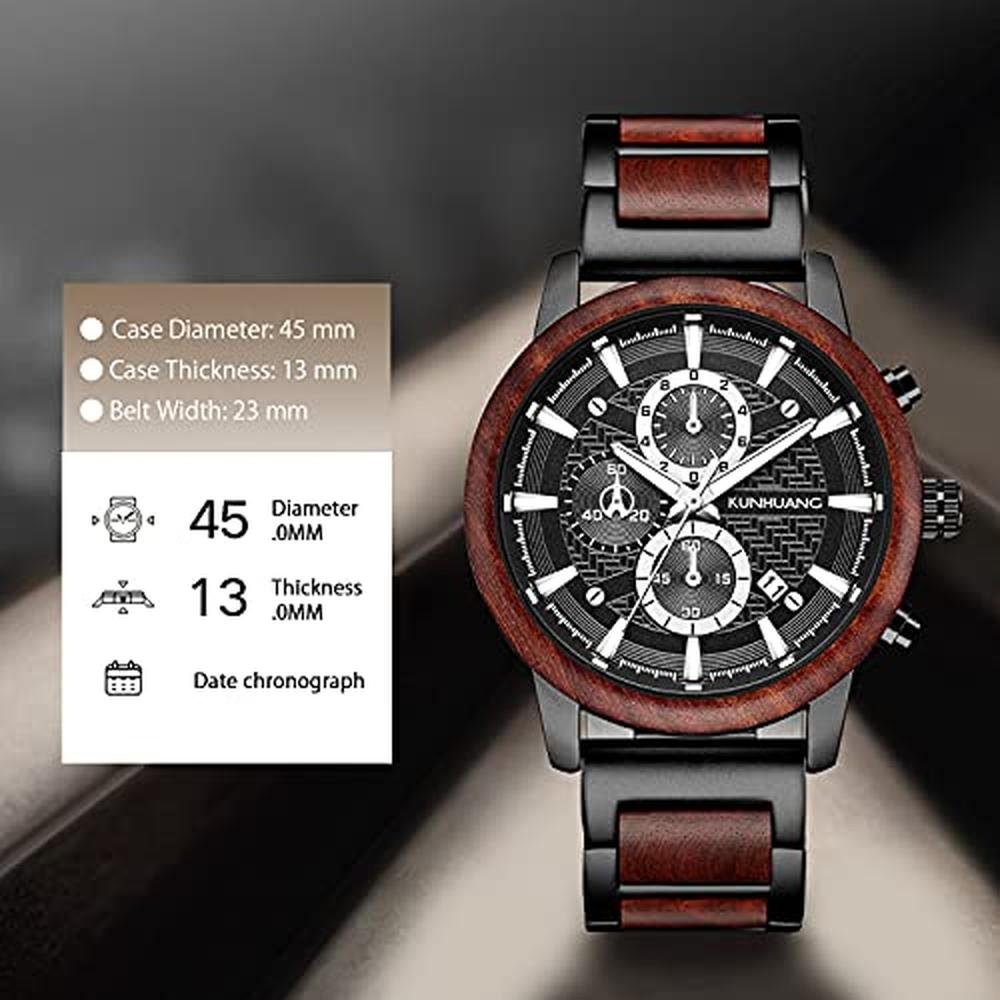 Watch Men: IK COLOURING Multifunctional Quartz Chronograph – Packaging