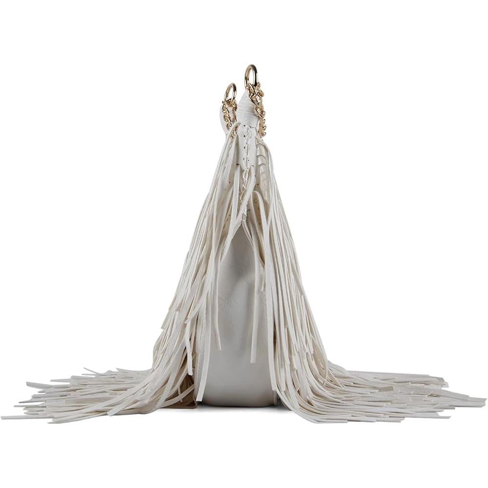 Women's Fringed Faux Suede Leather Cross Body Bag Chain – Packaging