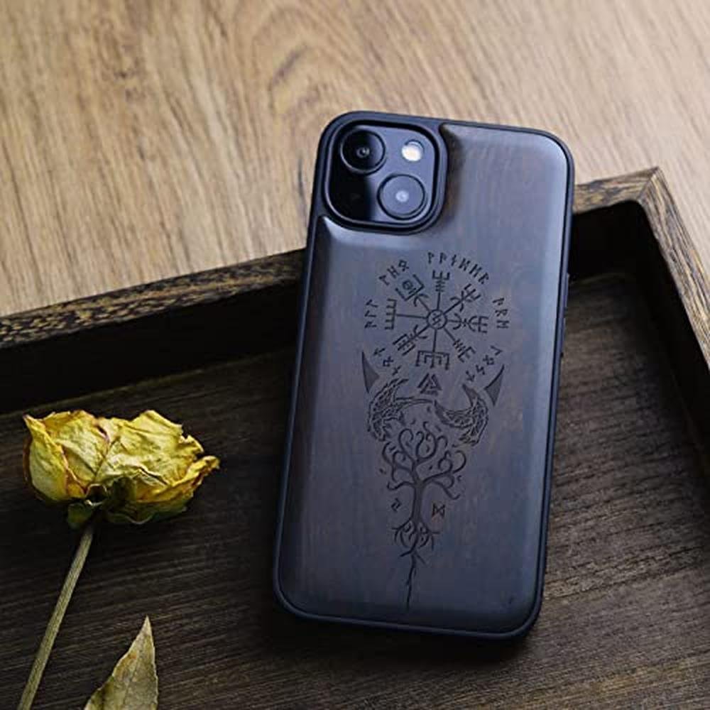 Wood Case: Carveit Magnetic iPhone 13 Case Hard Real Wood – Packaging