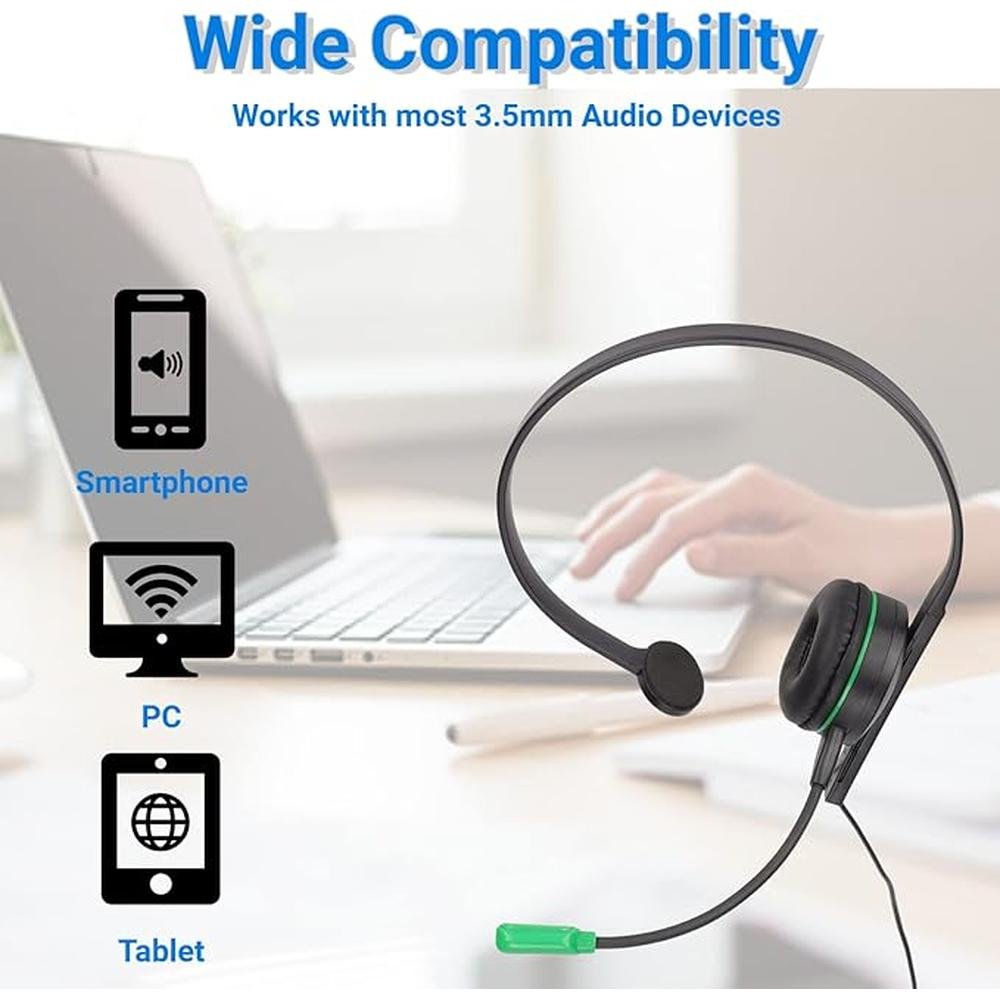 Wired Headset: 3.5mm Single Ear Headphone Gaming Headset – Packaging